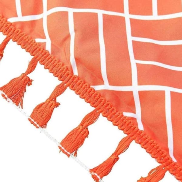 150 cm x 70 cm flerfärgad yogafilt, randig meditationsmatta med fransar