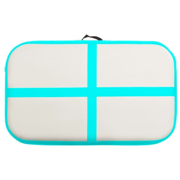 Uppblåsbar gymnastikmatta med pump 60x100x10 cm PVC grön