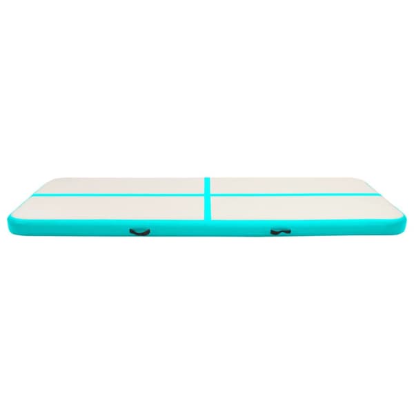 Täytettävä voimistelumatto pumpulla 500x100x15 cm PVC vihreä