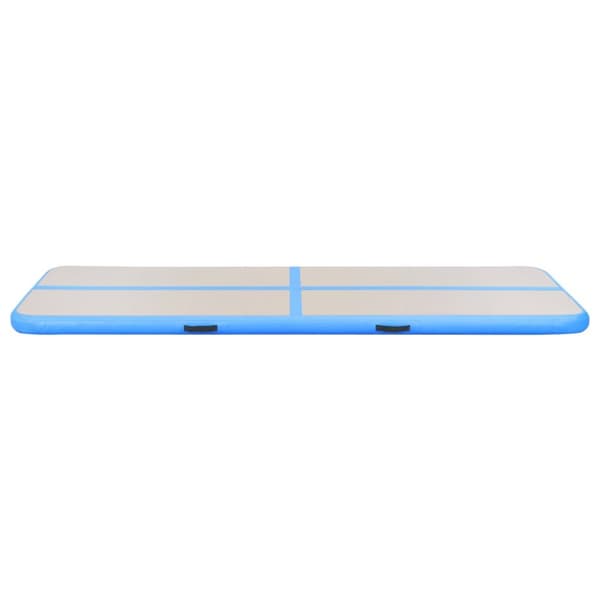 Täytettävä voimistelumatto pumpulla 400x100x10 cm PVC sininen
