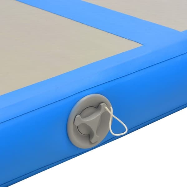 Täytettävä voimistelumatto pumpulla 400x100x10 cm PVC sininen