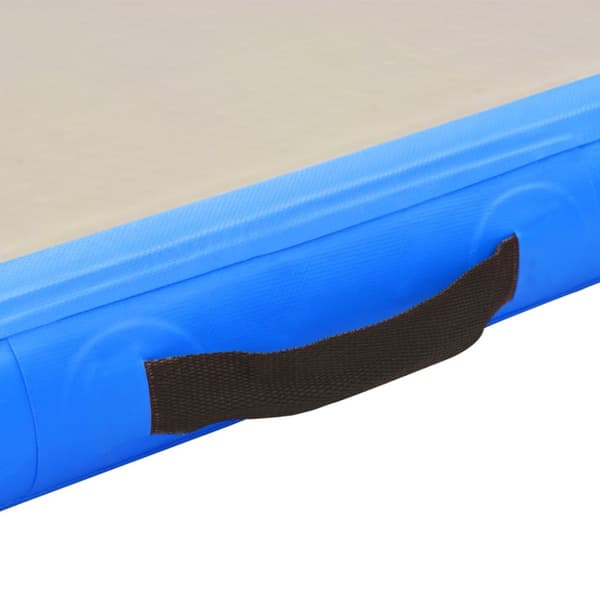 Täytettävä voimistelumatto pumpulla 400x100x10 cm PVC sininen