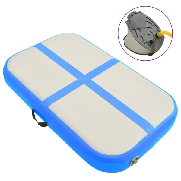 Täytettävä voimistelumatto pumpulla 60x100x10 cm PVC sininen
