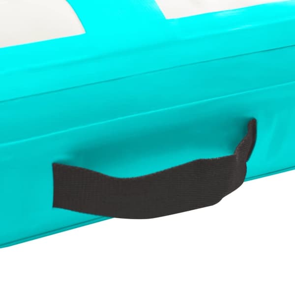 Uppblåsbar gymnastikmatta med pump 500x100x20 cm PVC grön