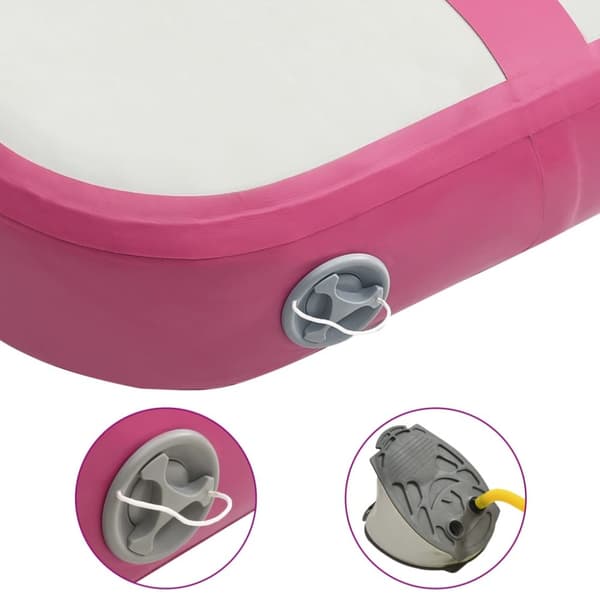 Täytettävä voimistelumatto pumpulla 60x100x20 cm PVC pinkki