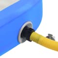 Miniatyrbild 8 av 10: Uppblåsbar gymnastikmatta med pump 400x100x15 cm PVC blå