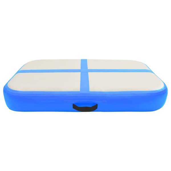 Uppblåsbar gymnastikmatta med pump 60x100x20 cm PVC blå