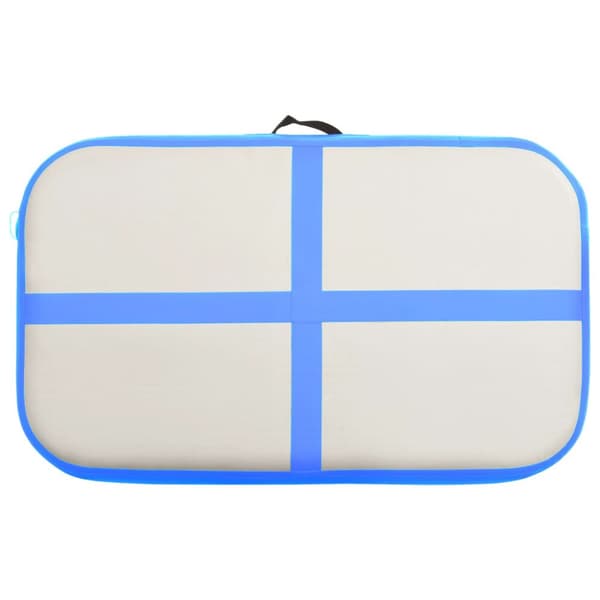 Uppblåsbar gymnastikmatta med pump 60x100x20 cm PVC blå