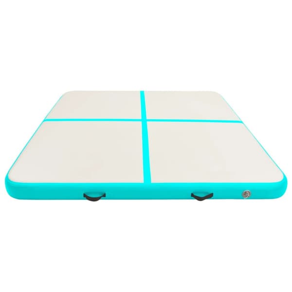 Täytettävä voimistelumatto pumpulla 200x200x10 cm PVC vihreä