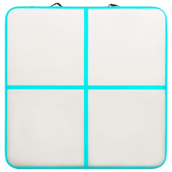Täytettävä voimistelumatto pumpulla 200x200x10 cm PVC vihreä
