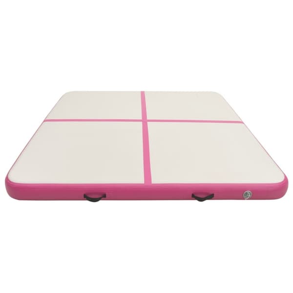 Täytettävä voimistelumatto pumpulla 200x200x15 cm PVC pinkki