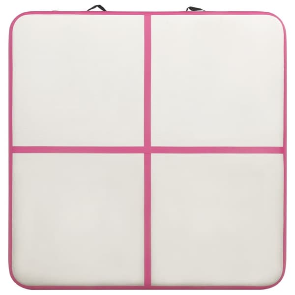 Täytettävä voimistelumatto pumpulla 200x200x15 cm PVC pinkki