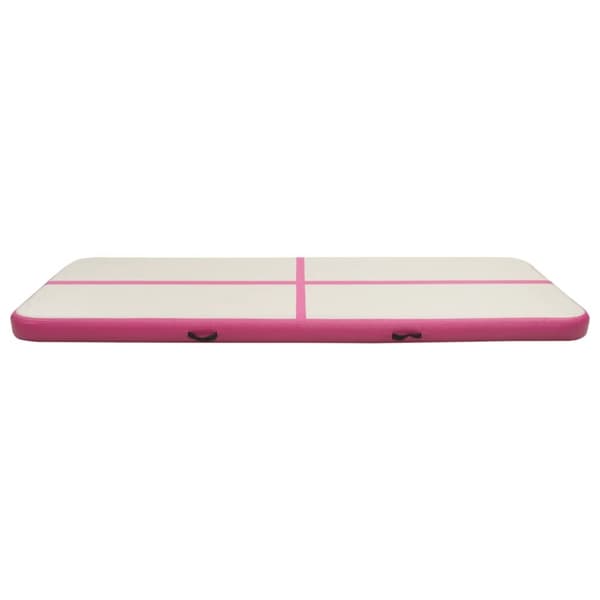 Täytettävä voimistelumatto pumpulla 400x100x15 cm PVC pinkki