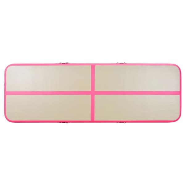 Täytettävä voimistelumatto pumpulla 700x100x10 cm PVC pinkki