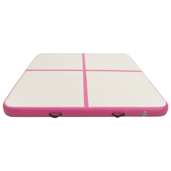 Täytettävä voimistelumatto pumpulla 200x200x10 cm PVC pinkki