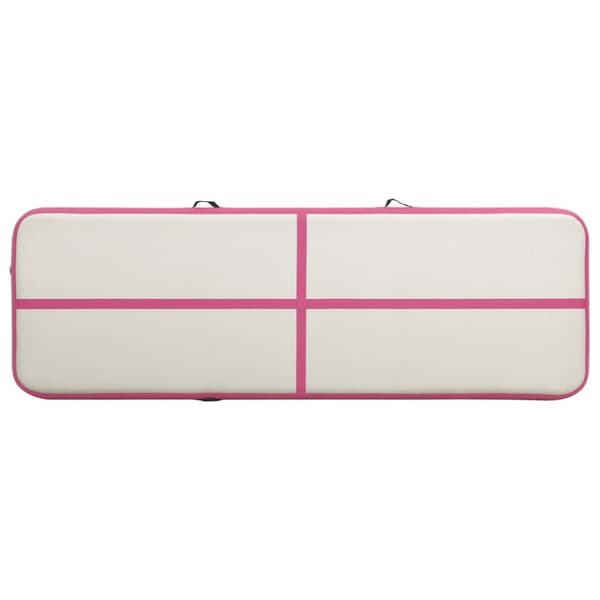 Täytettävä voimistelumatto pumpulla 300x100x20 cm PVC pinkki