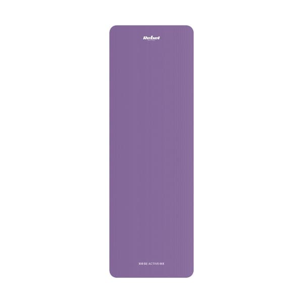 Gymnastikmåtte til yoga, pilates, fitness, 183x61cm, tykkelse 1cm, NBR materiale, lilla, REBEL ACTIVE