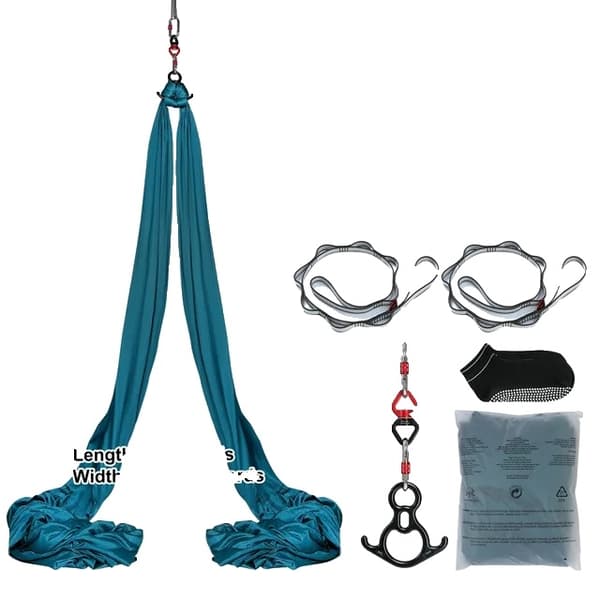 Aerial Yoga Swing Set, 87/11 Yard Längd, Antigravity Design, grön 10x28m green 8.22x2.8m