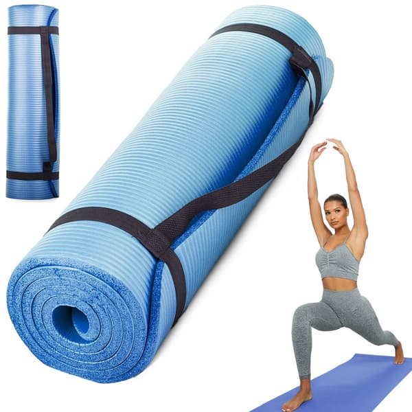 Yogamatta / Träningsmatta - Matta till Yoga - 180 x 60 cm Blå