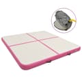 Miniatyrbild 1 av 2: Uppblåsbar gymnastikmatta med pump 200x200x15 cm PVC rosa