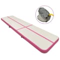 Miniatyrbild 1 av 2: Uppblåsbar gymnastikmatta med pump 700x100x15 cm PVC rosa