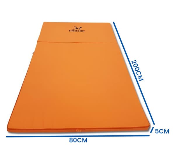 80x200cm Hopfällbar Vattentät Träningsmatta - 5cm Tjock, Rymdbesparande Design