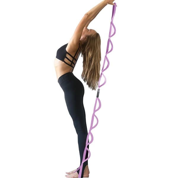 INF Lilla yogastrekningsstropp med reflekterende stripe - 76 tommer