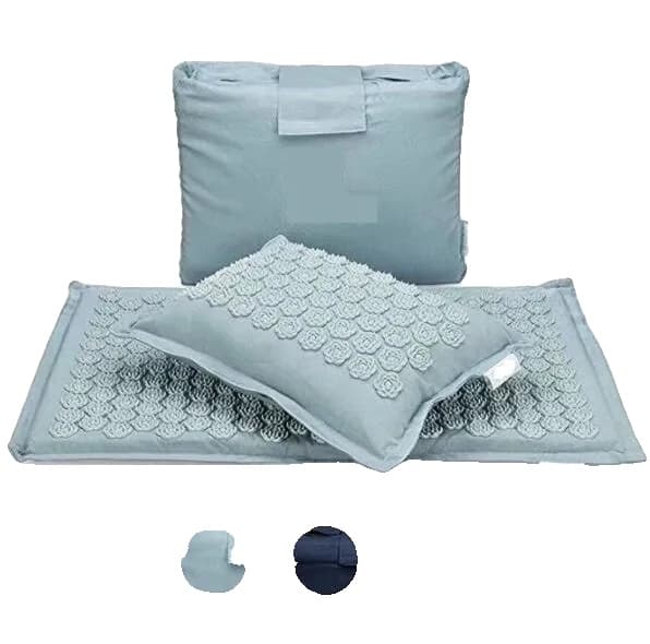 Akupressurmattset, 10 mm tjocklek, bärväska,Cyan grön set
