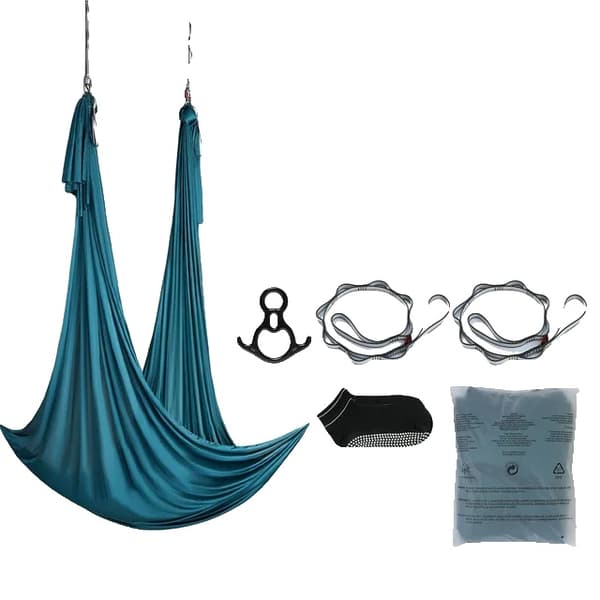 Aerial Yoga Swing Set, 87/11 Yard Längd, Antigravity Design, grön 10x28m