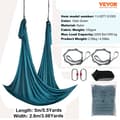 Miniatyrbillede 2 af 2: Luft Yoga Hængekøje, Nylon Stof, Komplet Ophængningsudstyr, Grøn