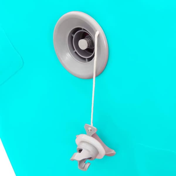 vidaXL oppustelig gymnastikrulle med pumpe 120x75 cm PVC grøn