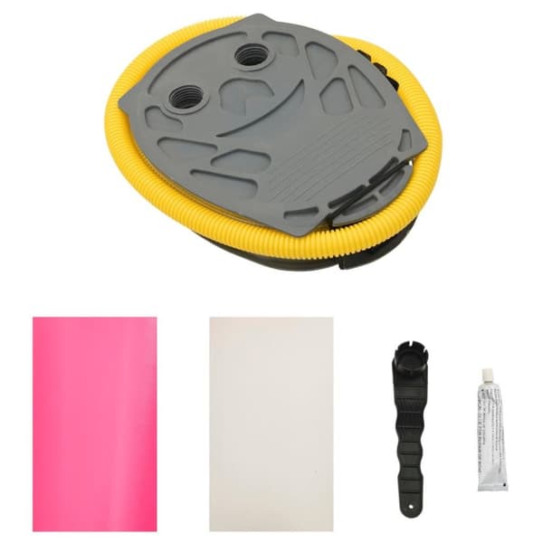 vidaXL oppustelig gymnastikrulle med pumpe 120x90 cm PVC lyserød