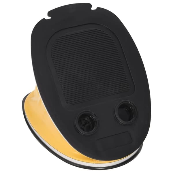 vidaXL Jalkapumppu 26x18 cm PP ja PE harmaa ja keltainen