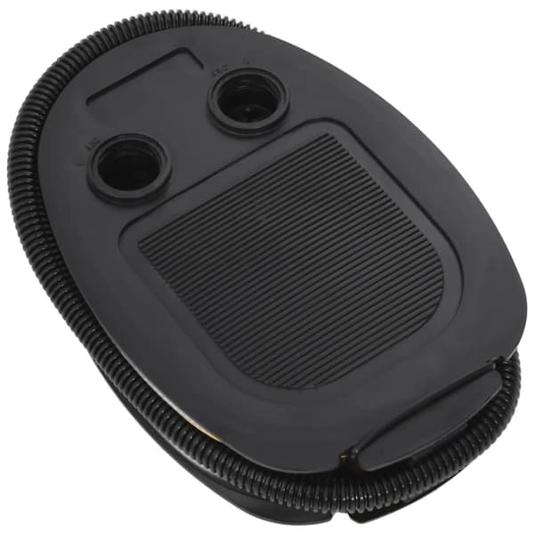 vidaXL Jalkapumppu 26x18 cm PP ja PE harmaa ja keltainen