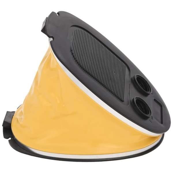 vidaXL Jalkapumppu 26x18 cm PP ja PE harmaa ja keltainen