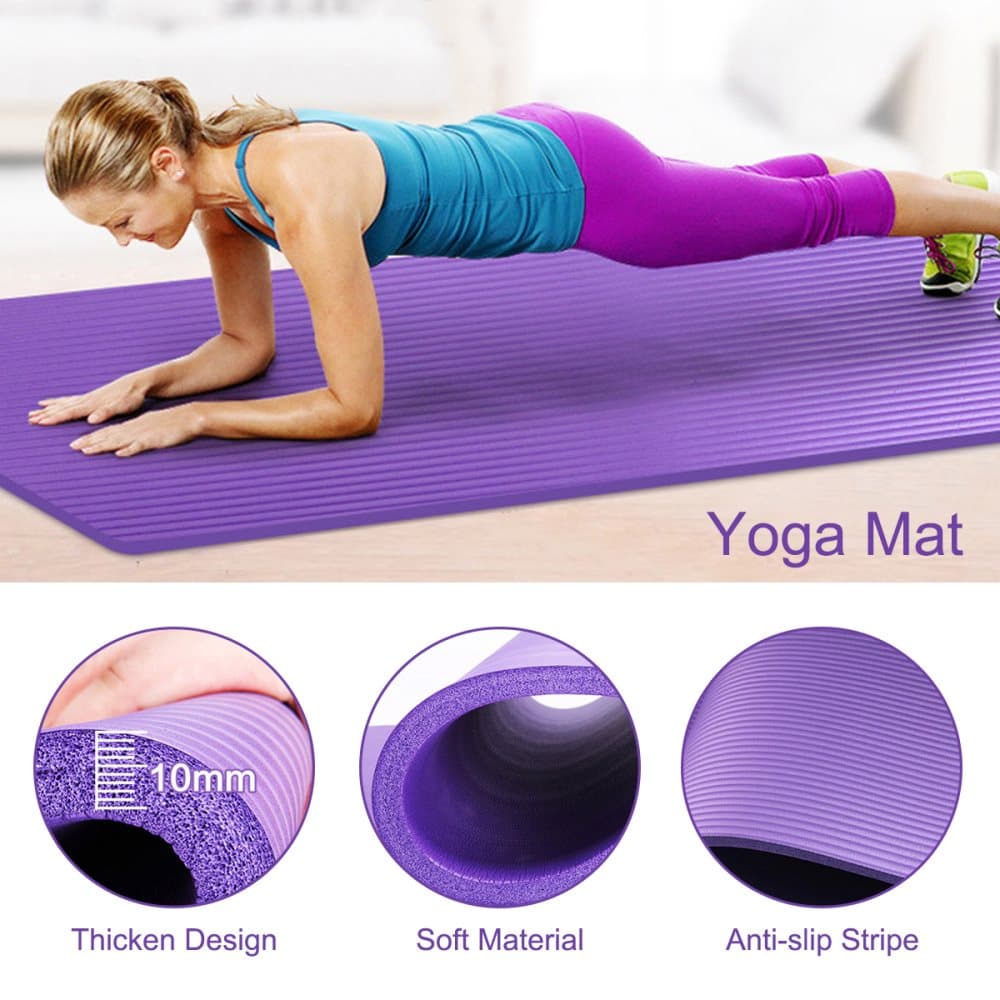4st Hemträningsset Yogamatta Pilates Boll Ankeldragare Hopprep Fitness Yogamatta Set för Hemgym Inomhus Utomhus