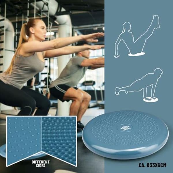 Rund balansepute med en diameter på 33 cm for trening og rehabilitering