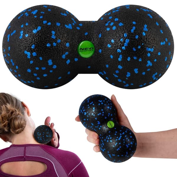 Dubbel massage och träningsboll NS-966 Svart och Blå