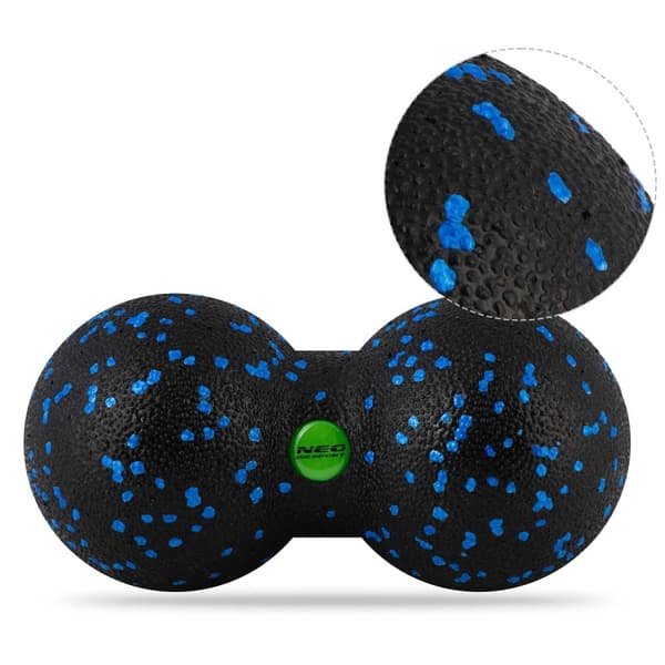 Dobbelt massage og fitnessbold NS-966 sort og blå