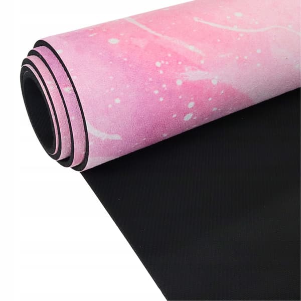 VACKER PREMIUM YOGA TRÄNINGSMATTA STABIL MOKA MJUK 4 MM MED MÖNSTER