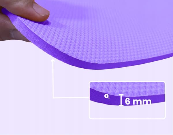 ANTI-SLIP YOGA MÅTE MED TRÆNINGSMØNSTER HOLDBAR KOMFORTABEL STOR
