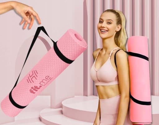 ANTI-SLIP YOGA MÅTE TIL ØVELSER STOR HOLDBAR KOMFORTABEL