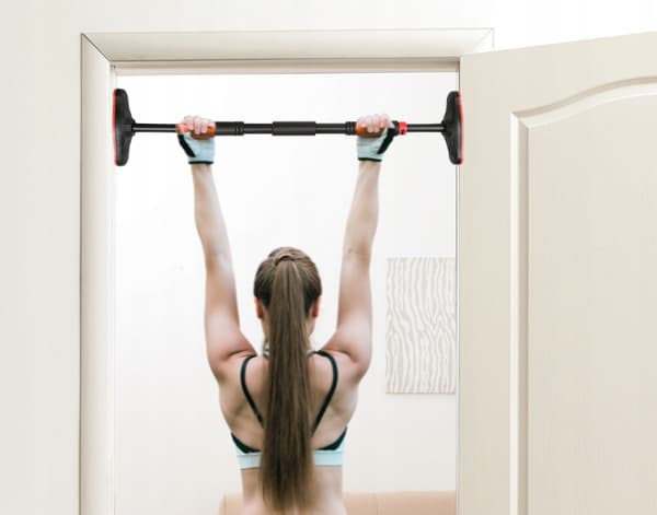 FÖRSTÄRKAD PULL-UP STÅNG FÖR PULL-UP ÖVNINGAR 70-90 CM SOLID SVART