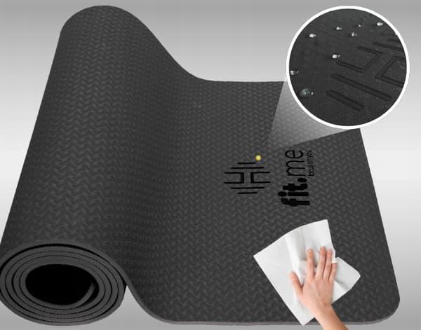 ANTI-SLIP YOGAMATTA 1 CM TJOCK FÖR ÖVNING SLÅBAR BEKVÄMLIG