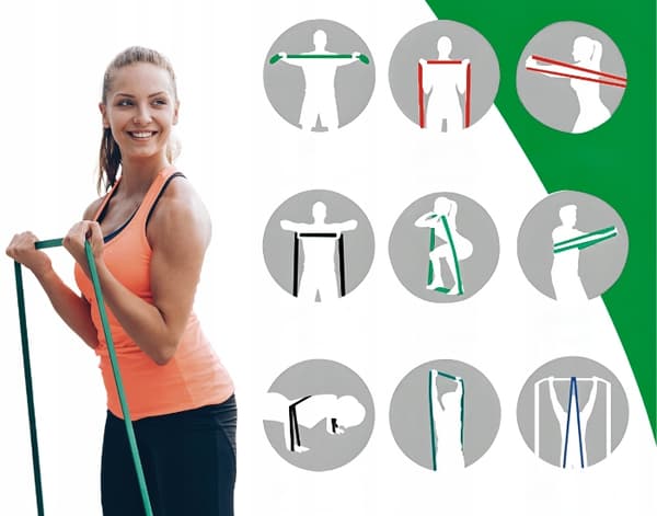 MOTSTÅNDSBAND FÖR STRETCHÖVNINGAR POWERBAND MOTSTÅND 27-45kg