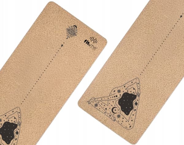 ANTI-SLIP YOGA MATTE MED MØNSTER TIL ØVELSER CORK COMFORT TPE