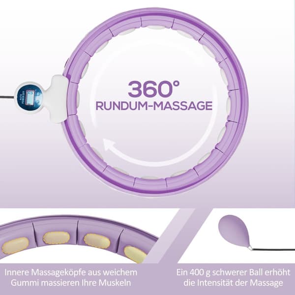 Smart Hula Hoop, 76-113 cm, Lilla