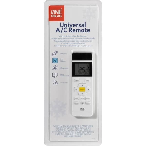 One For All luftkonditioneringstillbehör UNIVERSAL FJÄRRKONTROLL FÖR LUFTKONDITIONERING URC1035