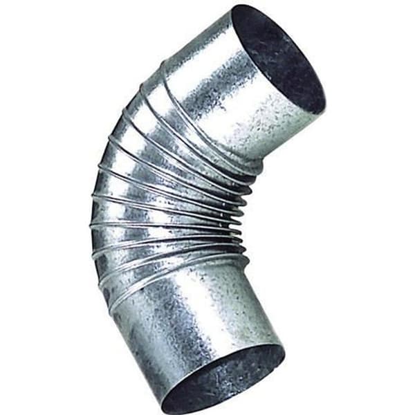 Galvaniserad kaminbåge - WOLFPACK - 120 mm - 90° - för vedspisar