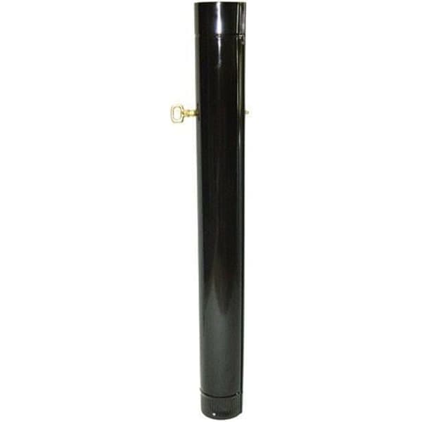 Förglasat spisrör - WOLFPACK - 120 mm - Svart - Med 25 nyckel